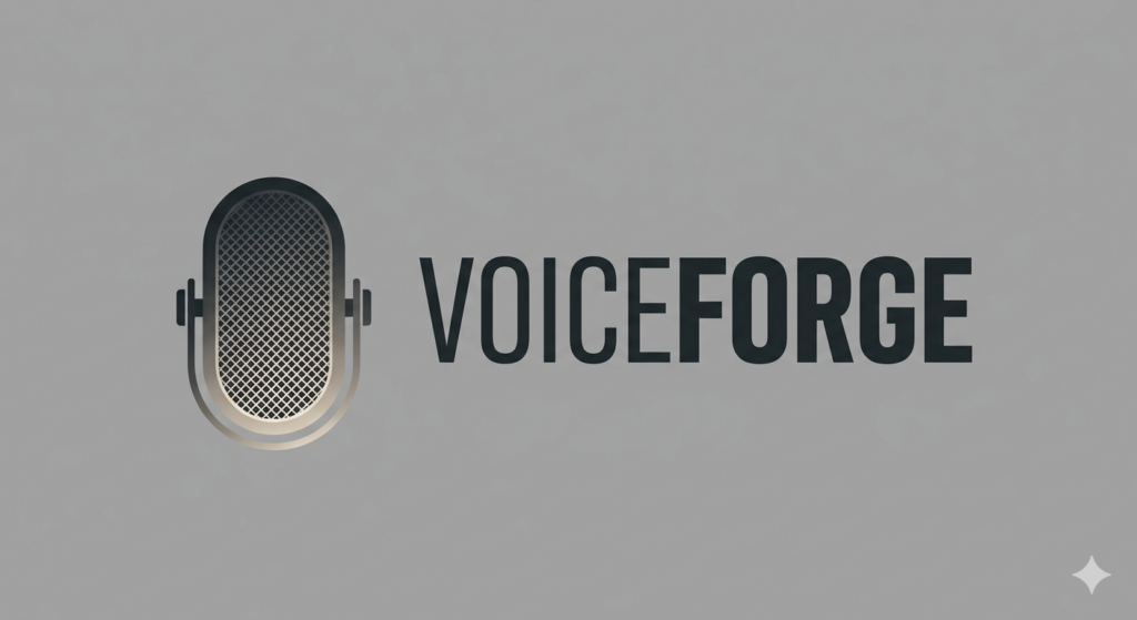 An image of the logo of the VoiceForge brand.
